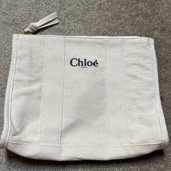 Chloe Handbags - Chloé Cream Canvas Pouch